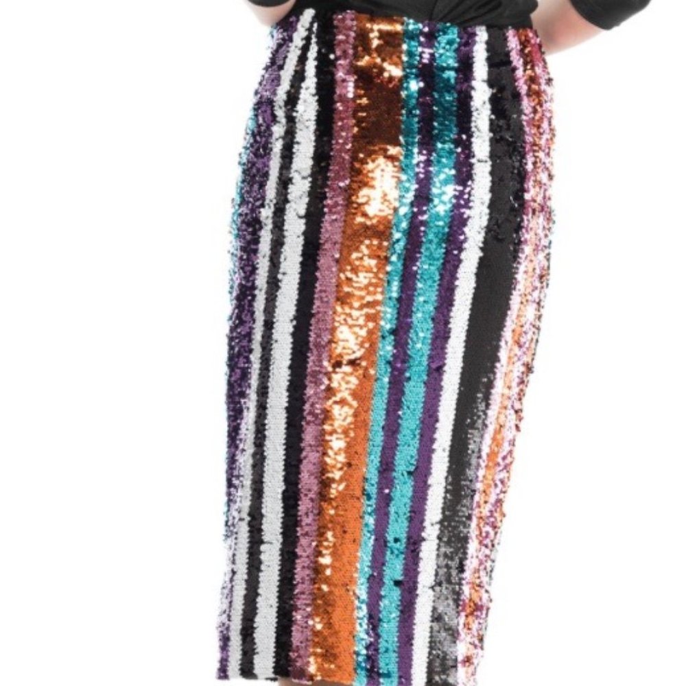 Gracia Multi-Colored Sequin Skirt